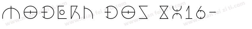 Modern DOS 8x16字体转换